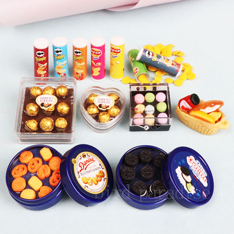 Junk Food Snacks - 1/6 دمى مصغرة الغذاء صناديق بسكويت