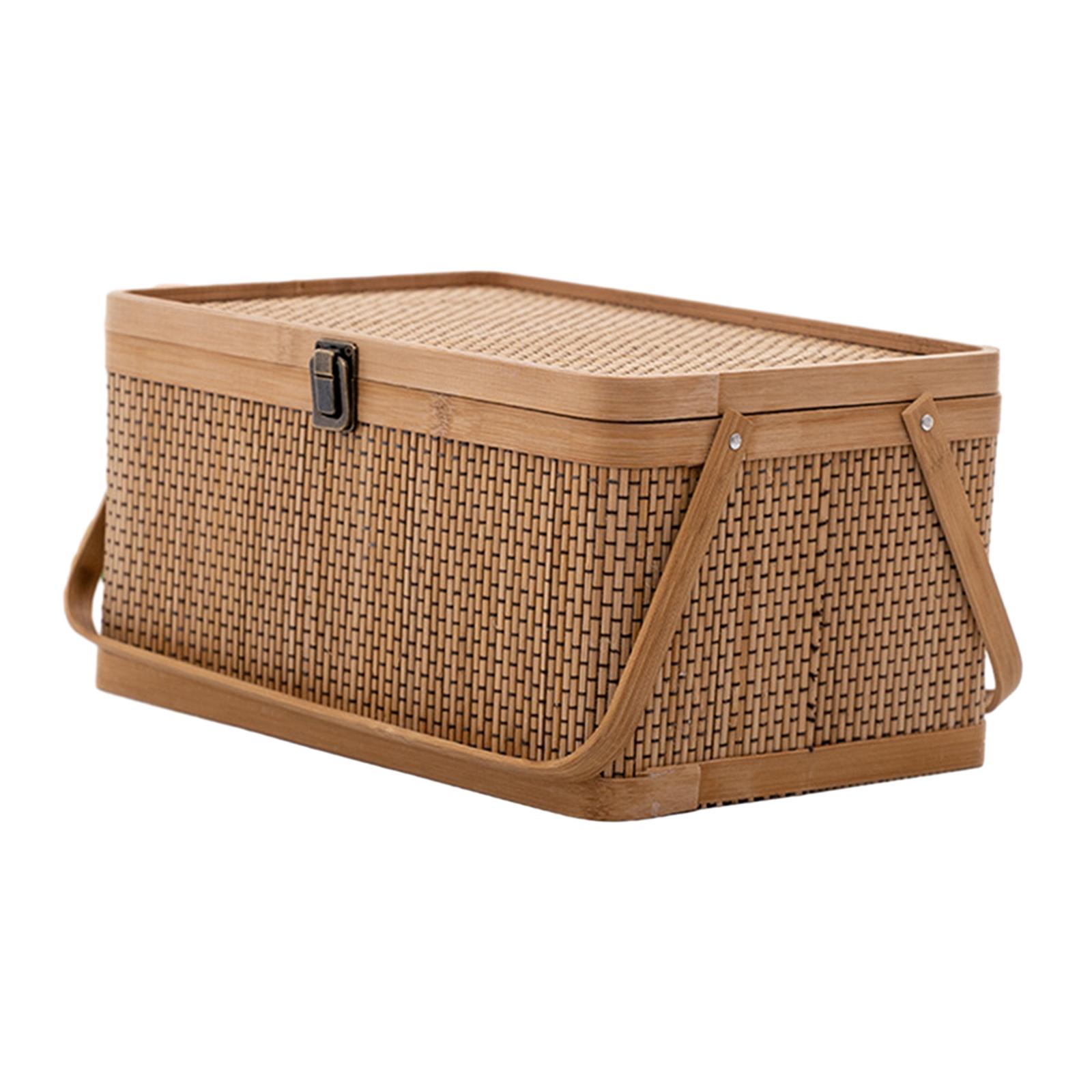 سلة نزهة مصنوعة يدويًا من الخي - مراجعة Snacks Food Hamper Basket وسعره