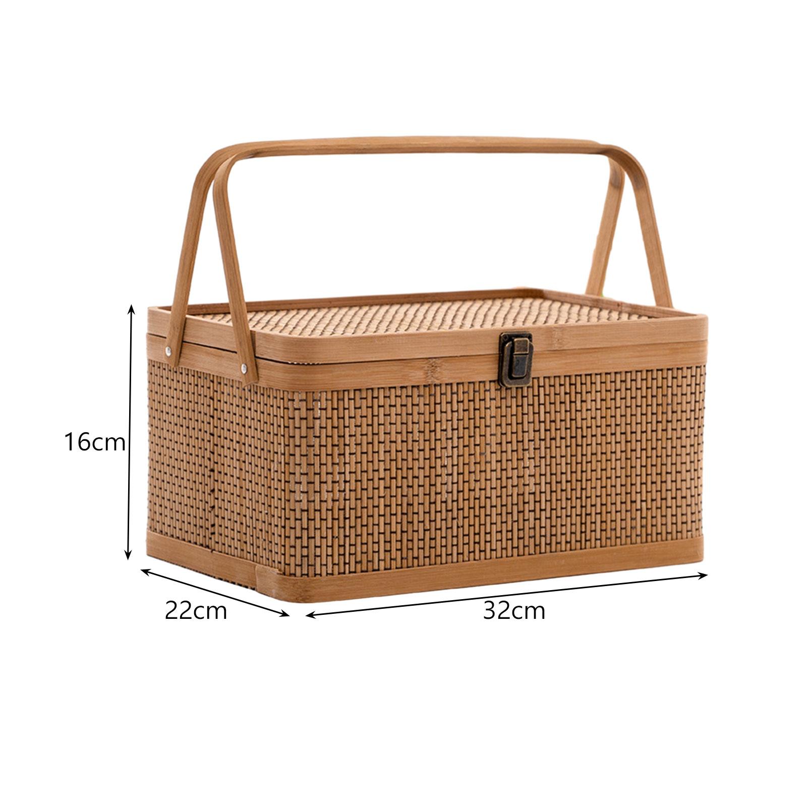 سلة نزهة مصنوعة يدويًا من الخي - مراجعة Snacks Food Hamper Basket وسعره