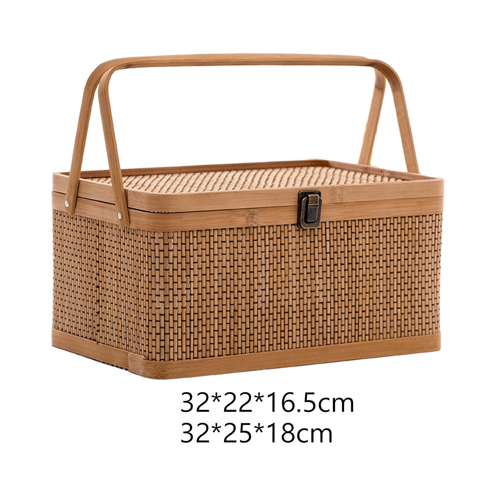 سلة نزهة مصنوعة يدويًا من الخي - مراجعة Snacks Food Hamper Basket وسعره