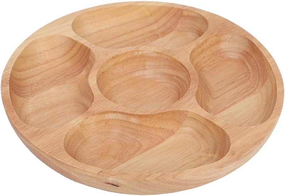 صينية تقديم خشبية مقسمة إلى 5  - مراجعة Food Platter Snacks وسعره
