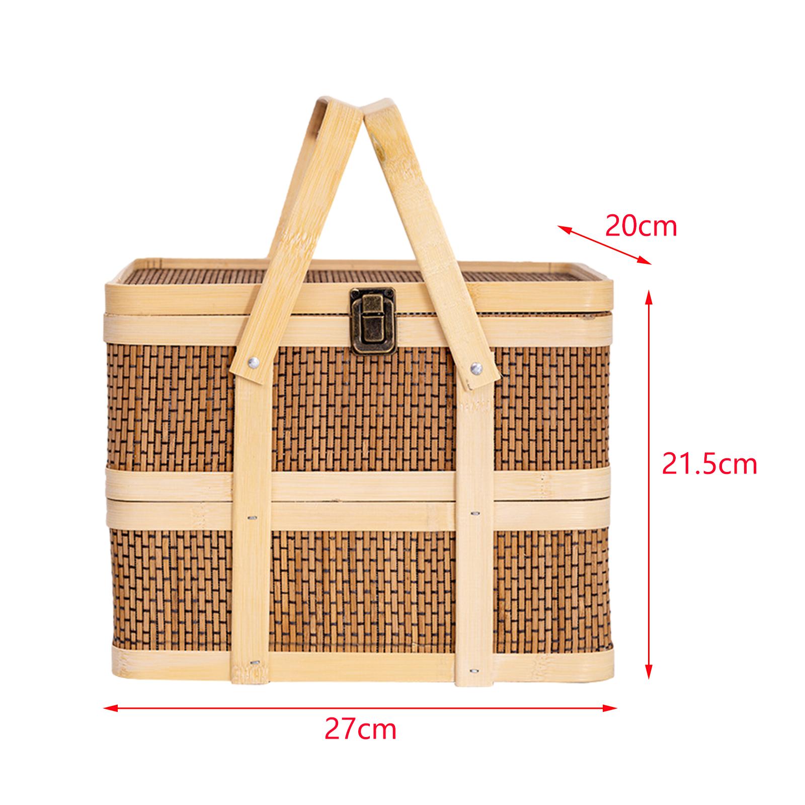 سلة نزهة منسوجة، سلة تخزين طعا - مراجعة Snacks Food Hamper Basket وسعره