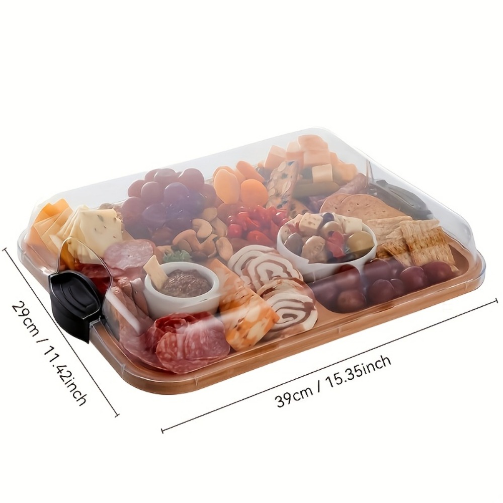 صينية خشبية مقسمة للوجبات الخف - مراجعة Food Platter Snacks وسعره