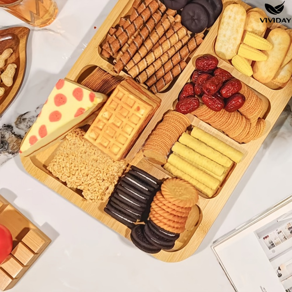 صينية خشبية مقسمة للوجبات الخف - مراجعة Food Platter Snacks وسعره