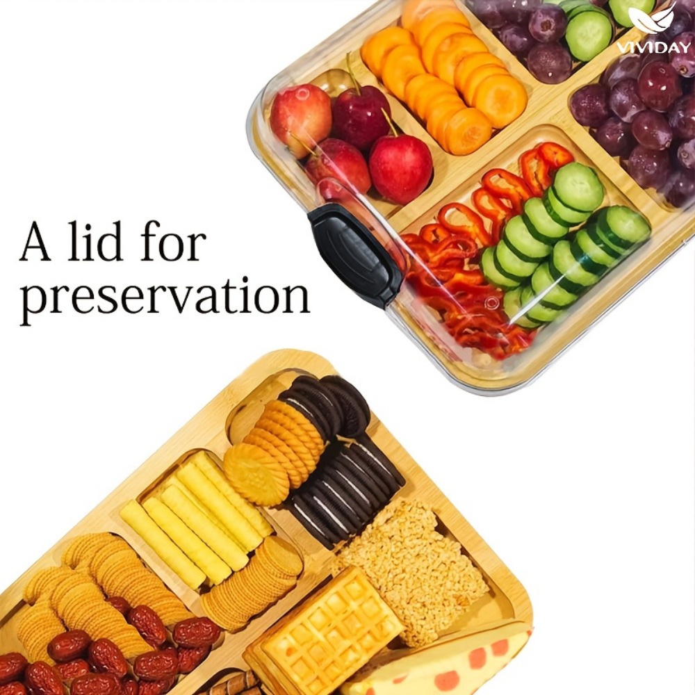 صينية خشبية مقسمة للوجبات الخف - مراجعة Food Platter Snacks وسعره